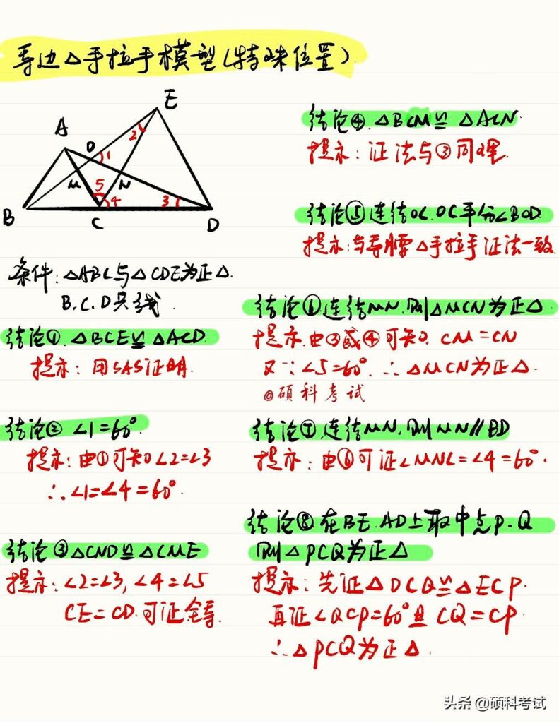 初中几何模型有哪些_初中几何模型大全