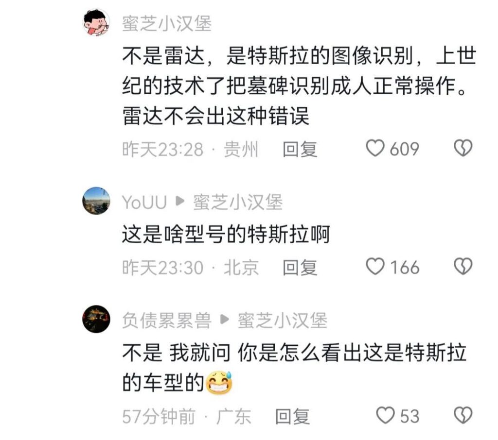 汽车雷达在无人陵园内显示全是人影