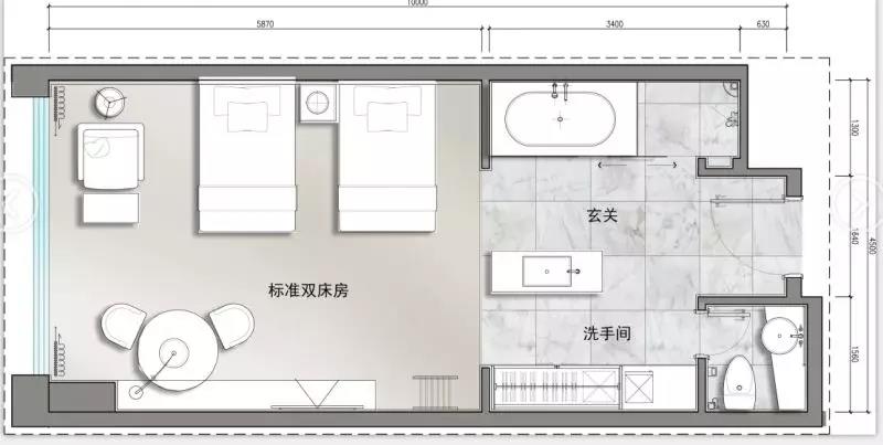 酒店客房怎麼設計_酒店客房平面方案解析