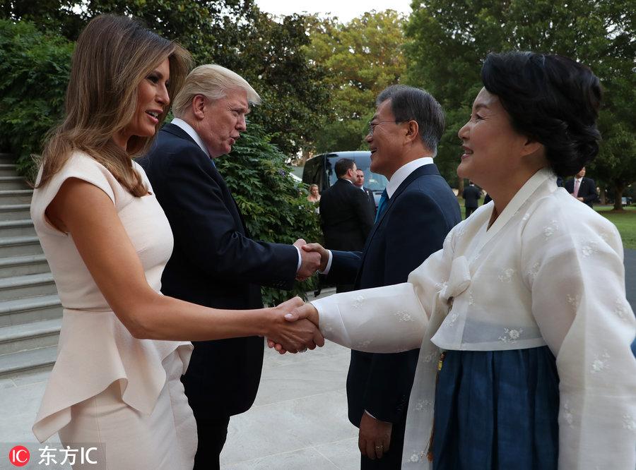 韩国第一夫人访美上演时装秀