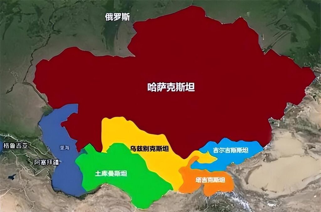 中亚五国国土面积最大的是哪国_中亚五国地理位置