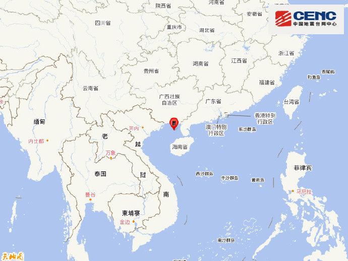 广西多地震感明显_距海口市155公里