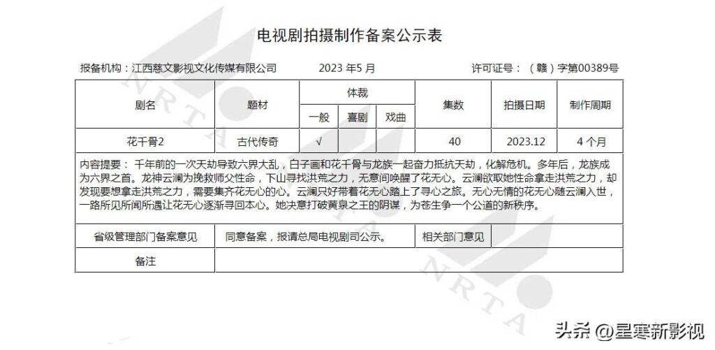 花千骨2预计12月开拍