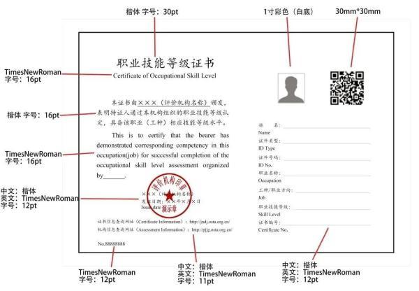 职业技能证书怎么取得，参考样式如下