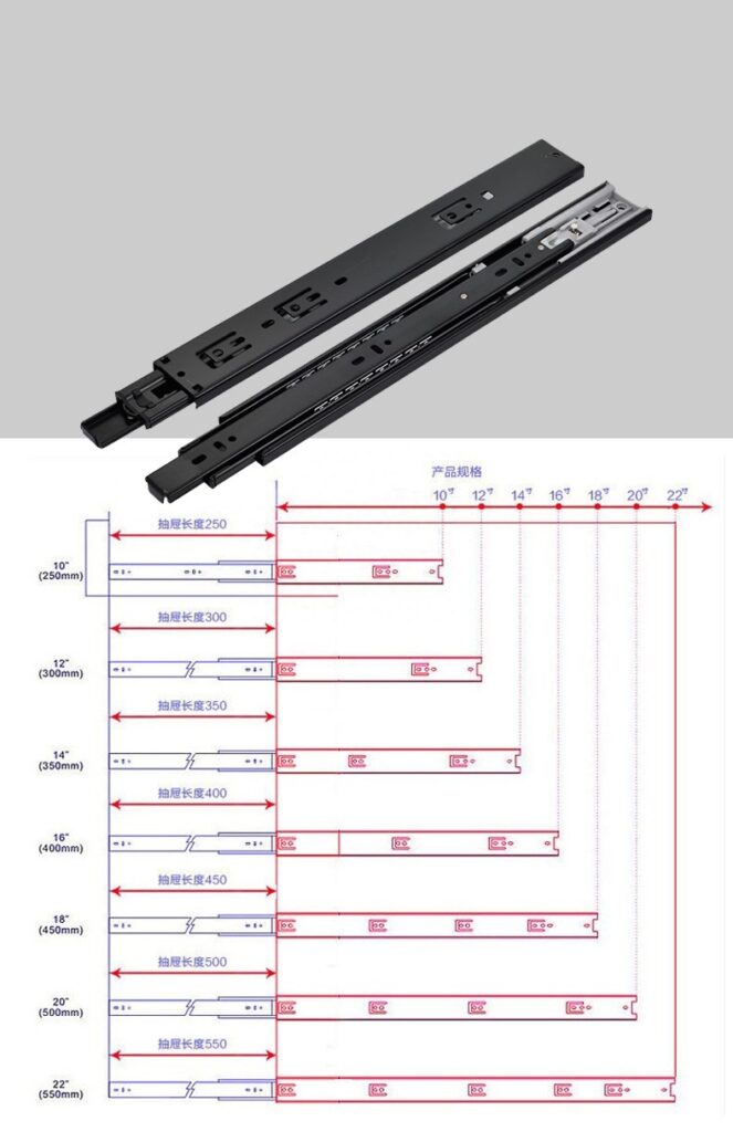 抽屉滑轨宽度是多少，抽屉滑轨的尺寸和规格