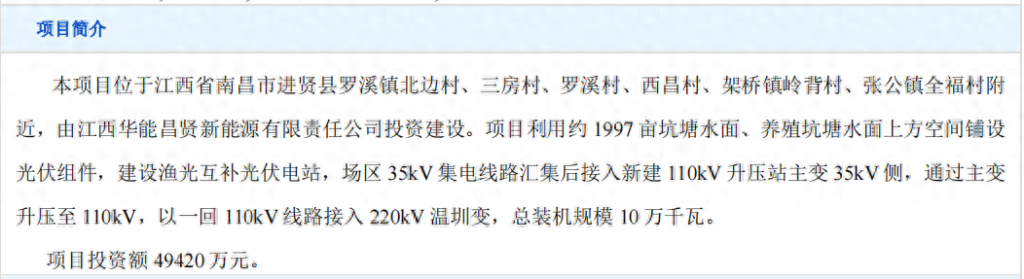 光伏发电相关项目，光伏行业省重点项目