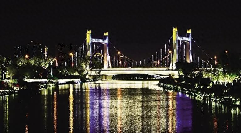 桥梁夜景效果图,建筑夜景效果图