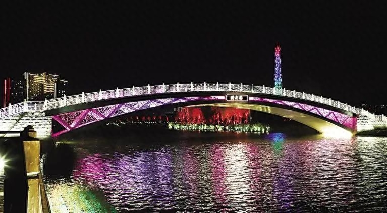 桥梁夜景效果图,建筑夜景效果图