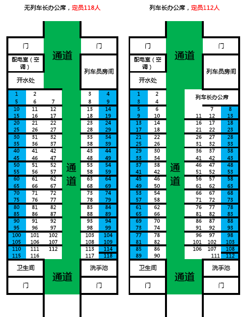 火车靠着窗户的座号,硬座几号是靠窗户的