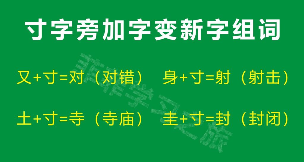 寸字旁汉字有哪些，寸字旁的汉字