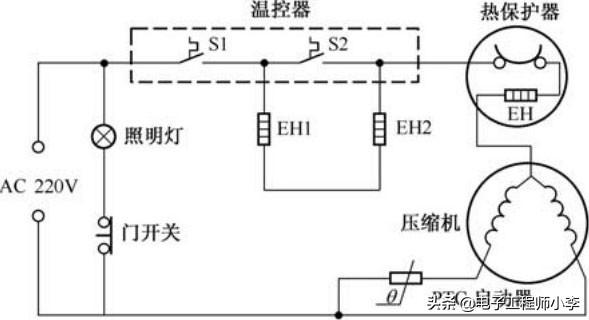 冰箱电路图怎么画？冰箱在电路图中用什么表示？