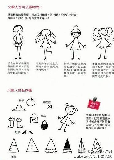 火柴人怎么画，火柴人简笔画动作