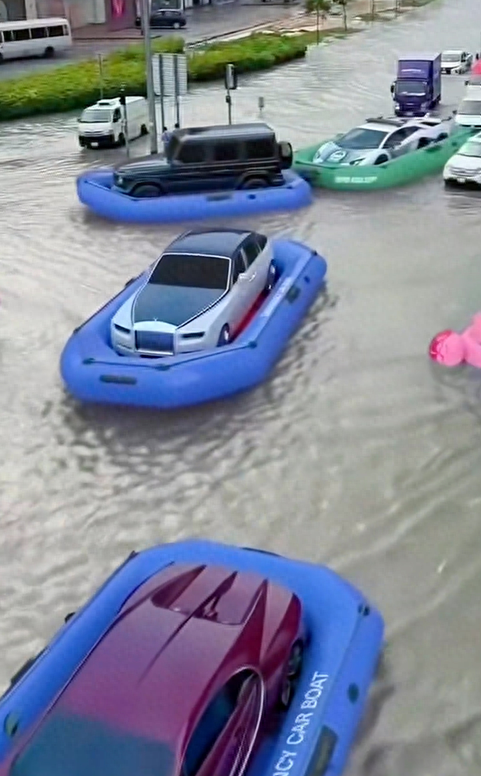 河南南阳多日大雨车主纷纷架高车辆，河南南阳遭遇强降雨