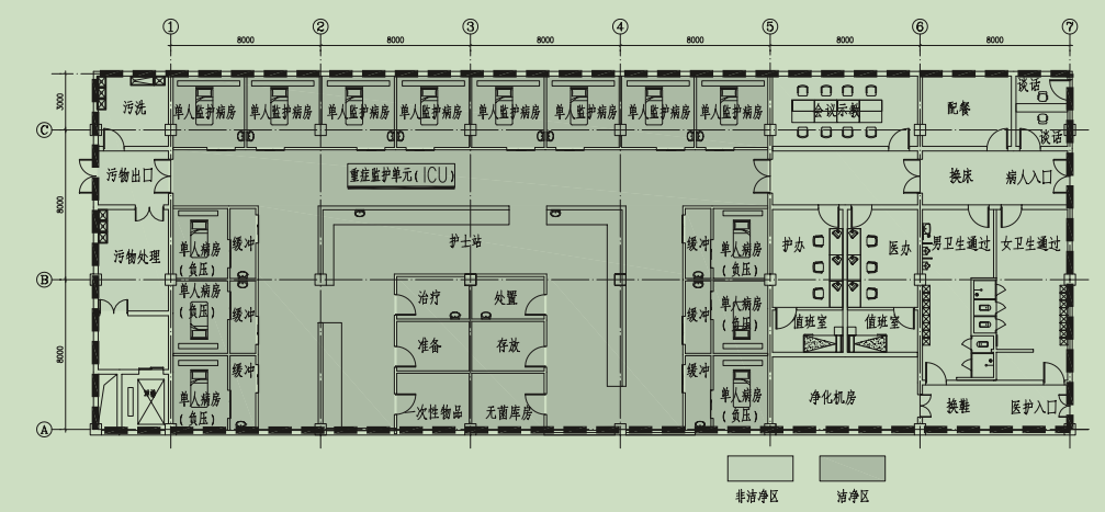 医院ICU平面图设计有哪些