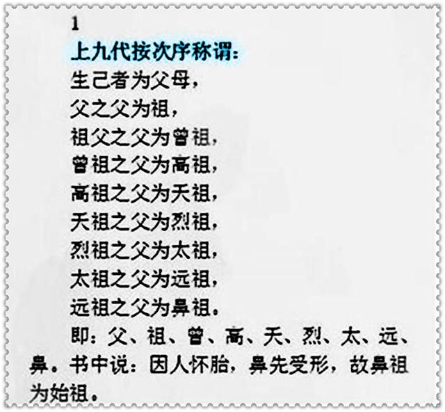 涨知识！祖宗十八代称呼大全，看看你叫得上来多少